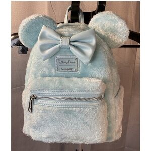 Disney Parks Loungefly Mickey Mouse Furry Backpack with Bow